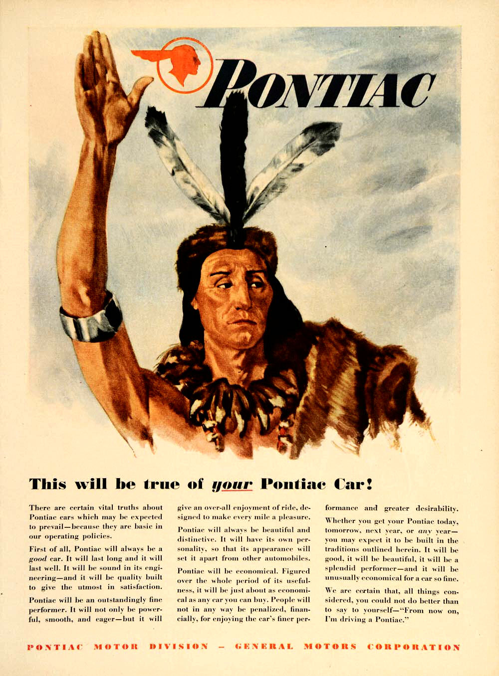 1948 Pontiac Auto Advertising